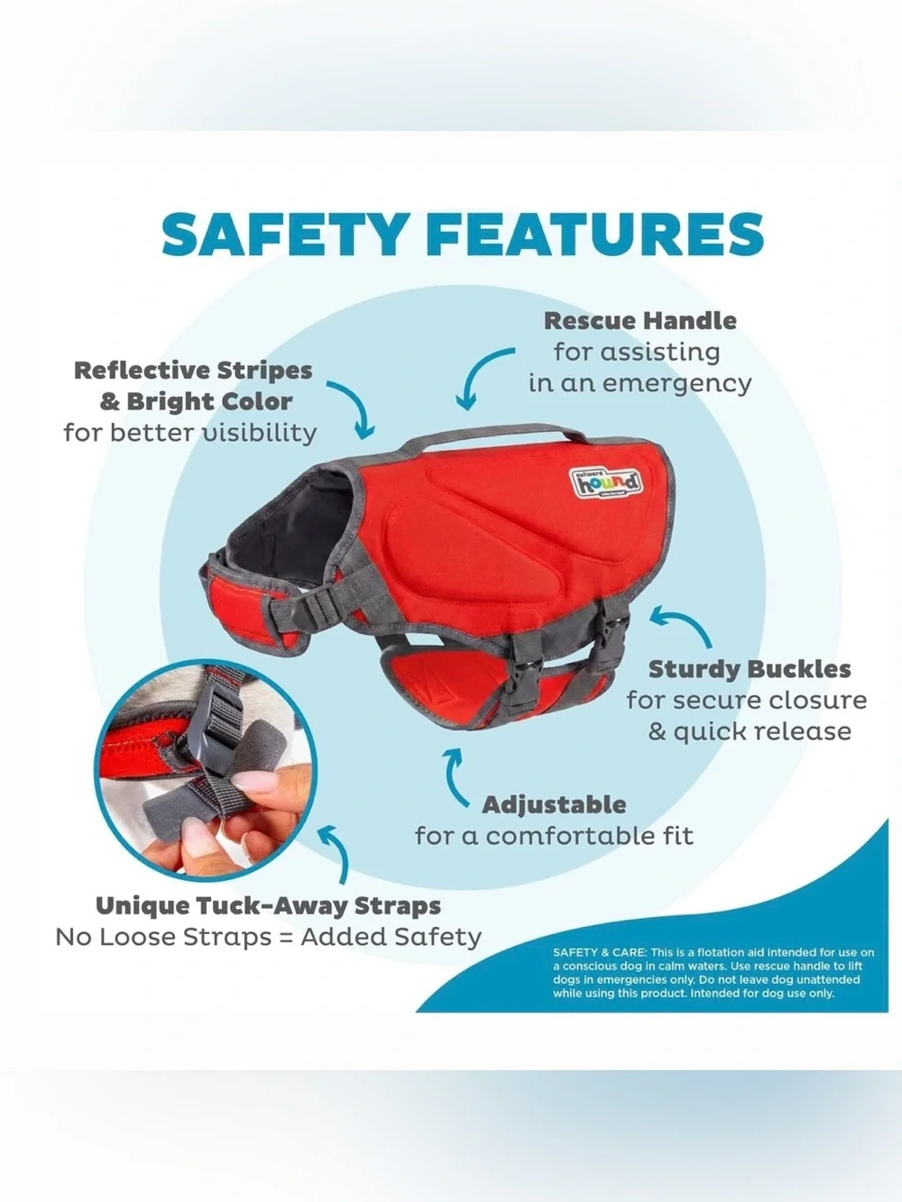 Outward Hound Neoprene Dawson Swimmer Dog Life Jacket, Small NWT